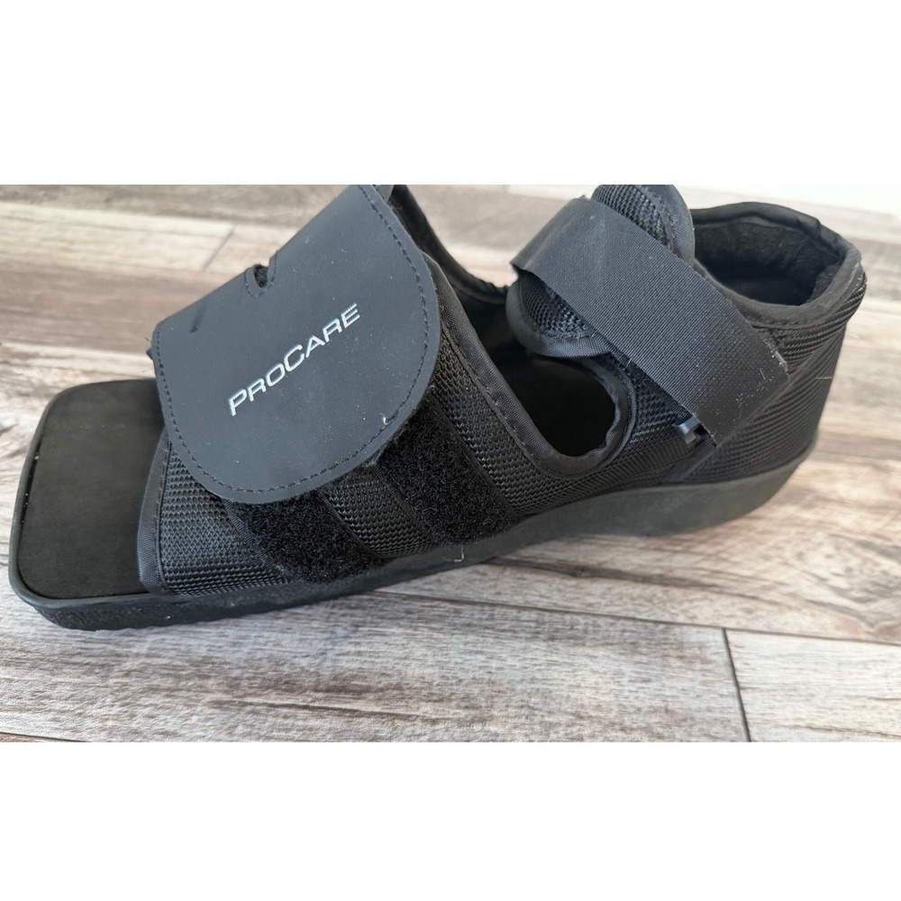 ProCare Medical Squared Toe Post-Op Shoe Black M Adjustable Fracture Foot‎